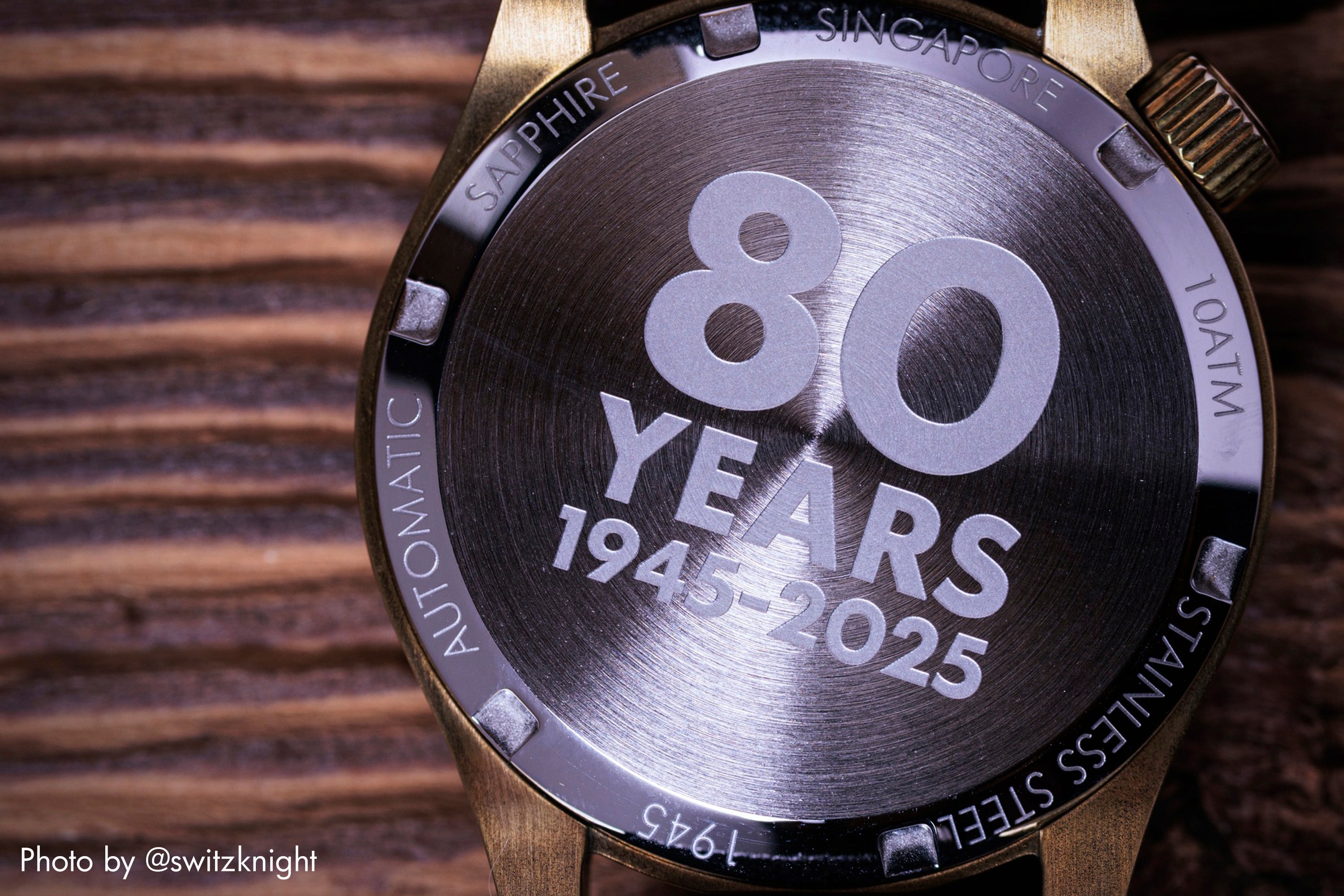 Vario 1945 dirty dozen british military field bronze watch fume grey