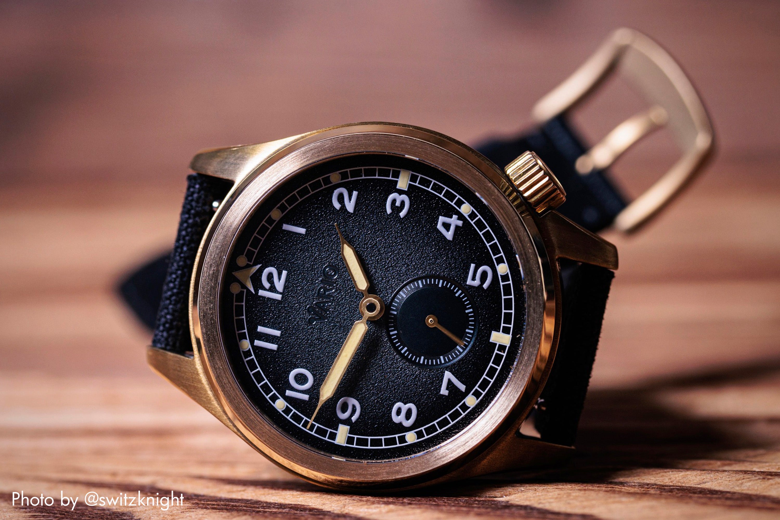 Vario 1945 dirty dozen british military field bronze watch fume grey