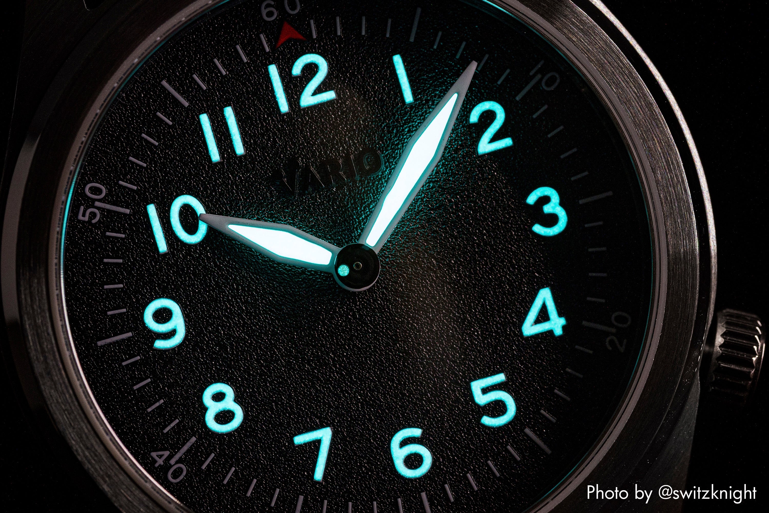 Vario A11-S Solar Quartz Field Watch lume