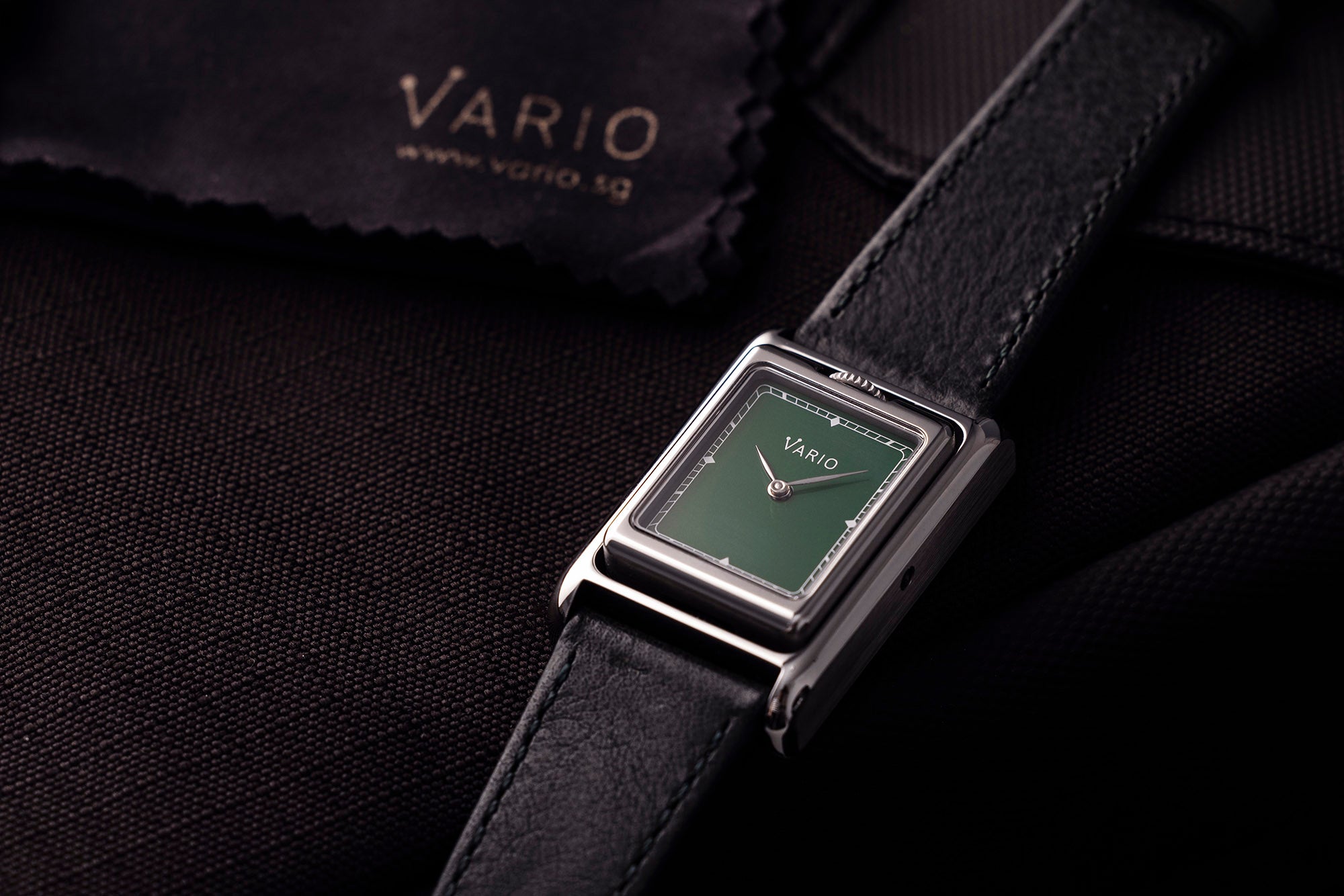 vario versa dual time reversible rectangle watch