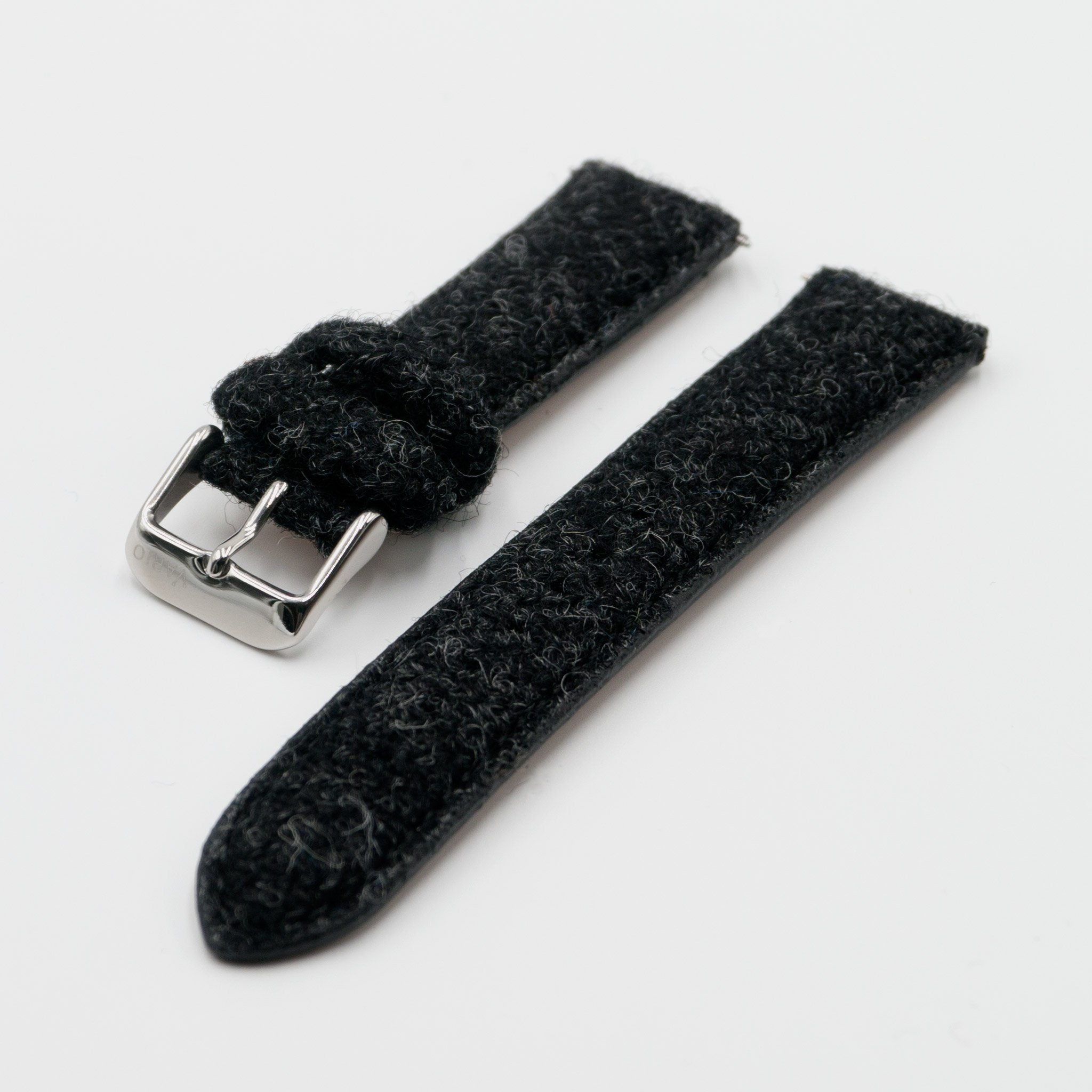Harris Tweed Coal Black Watch Strap