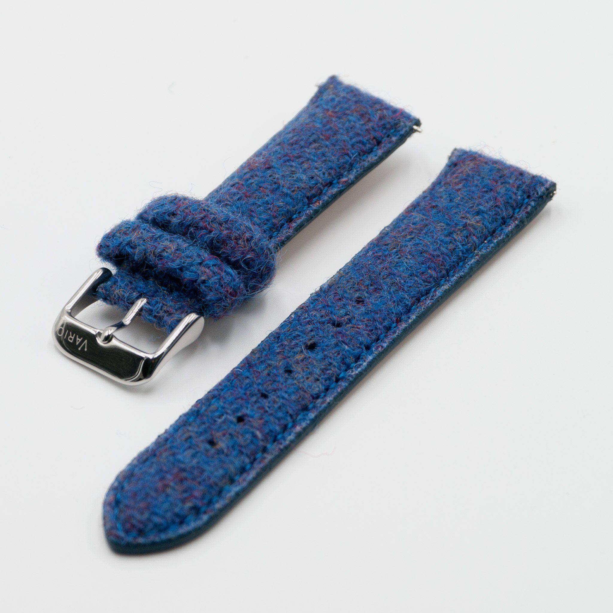 vario harris tweed watch strap 18mm 20mm 22mm blue