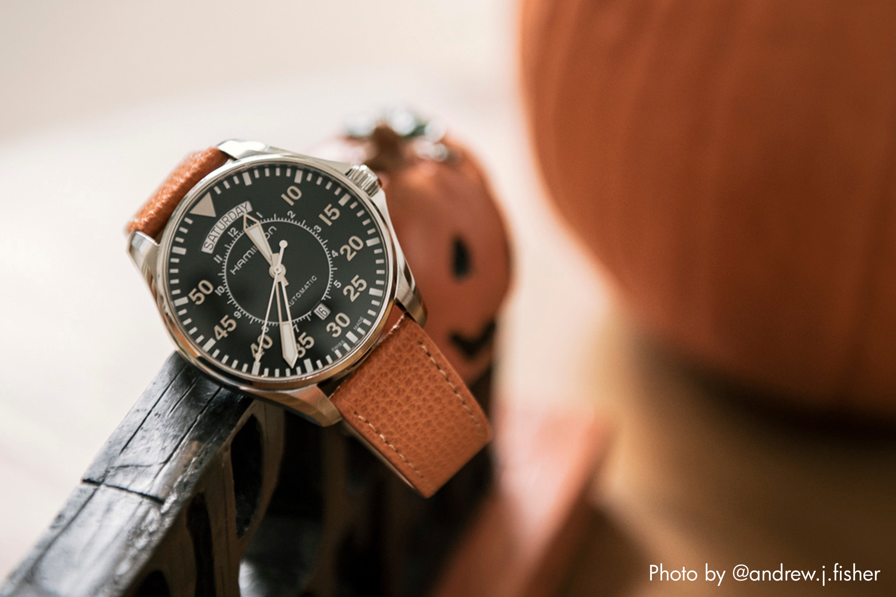 hamilton watch on vario leather watch strap