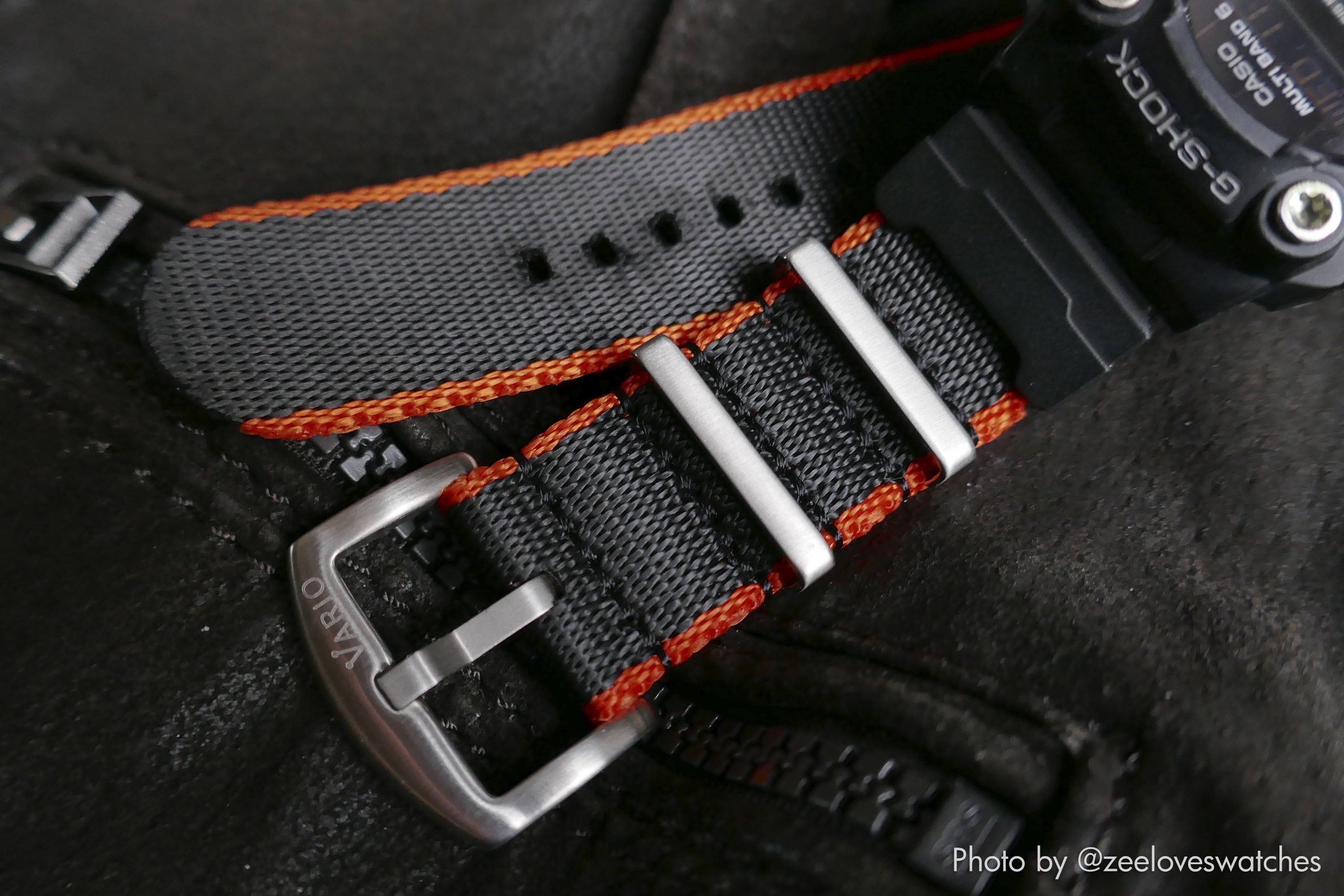 gshock with vario seat belt